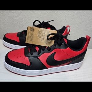 Nike Court Borough Low Recraft 7Y 7 Youth 8.5 Womens Red Black New Shoes Sneaker